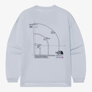 The North Face DOME LOGO L/S R/TEE - LIGHT_BLUE