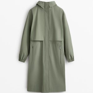 오이쇼 테크니컬 10K 방수 초경량 롱 바람막이 재킷 3035/945 WASHEDKHAKI