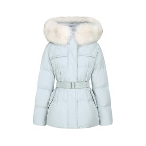 [JJ지고트] 폭스퍼 밴딩 숏 구스다운 점퍼 (LIGHT BLUE) GPBM2PD931