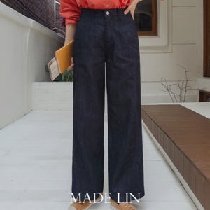 [베스트특가 6천원할인]MADE LIN와이드 생지 데님 팬츠[size:S,M,L,XL(숏/롱)]