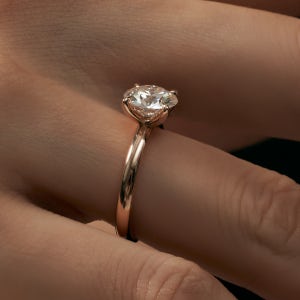 2캐럿 랩다이아몬드 4프롱 이터널 선샤인 반지