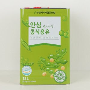 안심먹거리협동조합 안심 콩식용유 18리터 대용량 대두유 업소용 콩기름