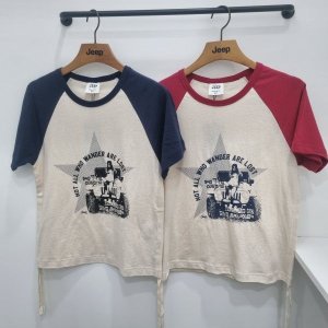지프 [모다아울렛][지프]여전 와끼스트링 배색라글란 반팔 JQ2TSF232 전주김제점