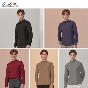아놀드파마 [패션플러스][아놀드파마][아놀드파마] 남성 양면기모 모크넥티셔츠 5종