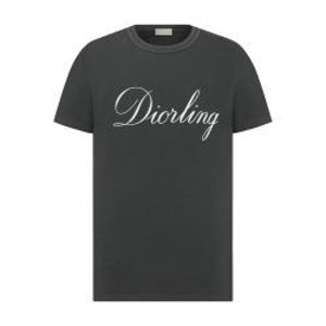 디올 티셔츠 레귤러 핏 ling TShirt, Regular Fit DIO3685KGRYS2AAA00