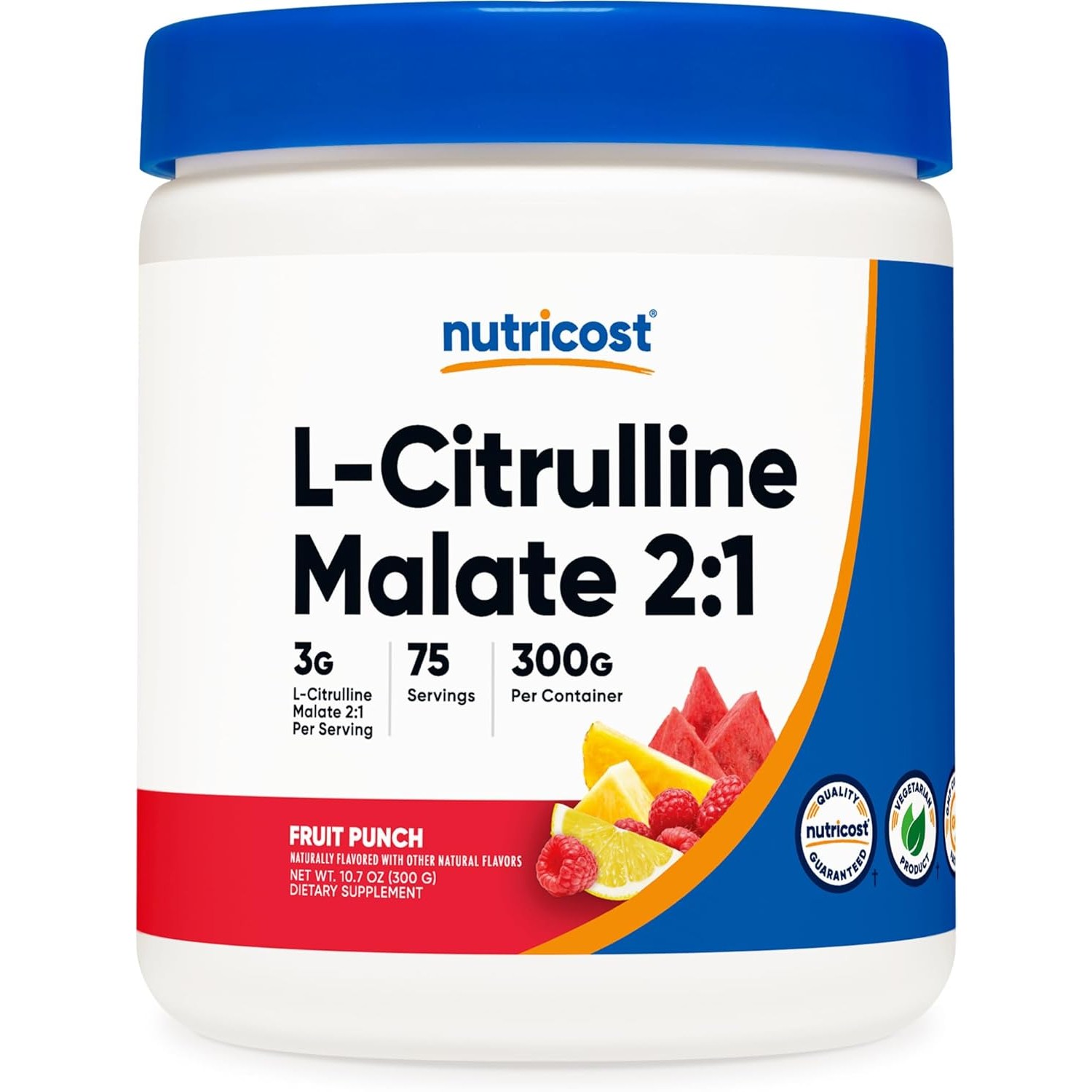 Nutricost <b>뉴트리코스트</b> L<b>시트룰린 말레이트</b> 시티콜린 300g  1개