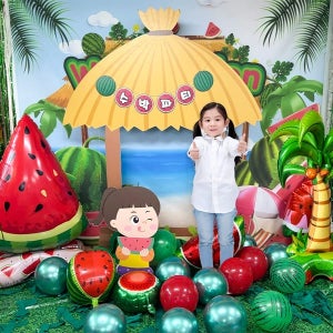수박놀이 포토존 세트 04 / 수박파티 원두막 포토존 여름 행사 풍선 현수막 보드 장식 용품