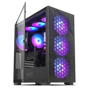 DARKFLASH DLX21 RGB MESH 강화유리 블랙 (미들타워)
