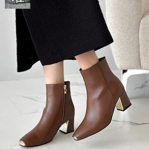 [소가죽] 매력 앵클부츠 6cm (1011X9)