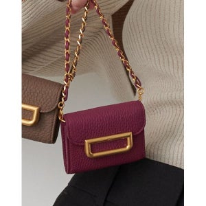 [닥스ACC]   여성 바이올렛 D쉐입 버클장식 소가죽 스마트키홀더 DCHO3F072V2