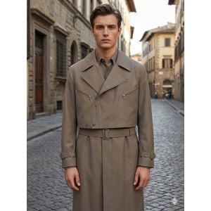 [알레그리] 아이보리 오리지날 헤리티지 라이더 트렌치 코트 ARTR3C407I3