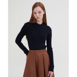 [질스튜어트뉴욕 우먼]  네이비 단색 울혼방 니트 JSSW3C300N2