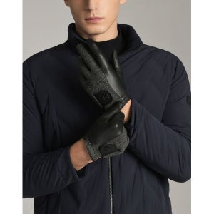 [닥스골프] 남성 그레이 손등니트 양피 양손 장갑 DGGV3F701G3