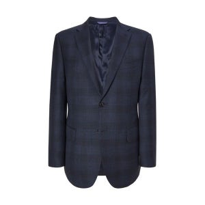 [마에스트로] 네이비 체크 울 FW 수트자켓 MASJ2C021N2