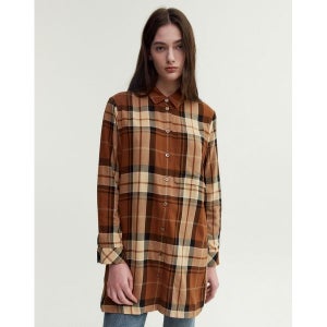 [닥스레이디스] 베이지 빅체크 셔츠 WKSH2D901W2