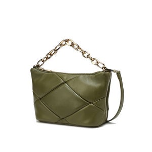 [닥스ACC]  스몰 여성 카키 퀼팅 양가죽 체인 숄더백 DCBA3F461K2