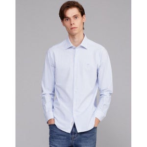 [닥스] 블루 스트라이프 스트레치 저지 긴팔 셔츠 DMSH3C004B2