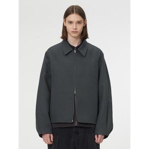 [일꼬르소]  차콜그레이 미니멀 스트럭처 블루종 점퍼 IEJU3F206BB