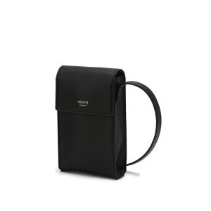 [헤지스 액세서리]  남성 블랙 단색 가죽 미니 크로스백 WUWA3F893BK