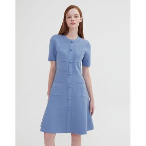 [질스튜어트뉴욕 우먼]  블루 포켓 아크릴혼방 니트 원피스 JSSW3C500B5