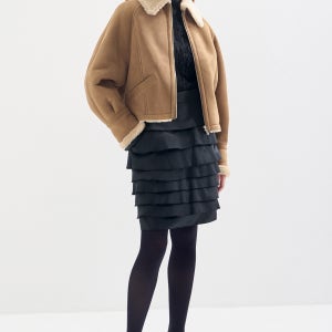 [LANVIN COLLECTION] 램스 퍼 시어링 집업 자켓 / LC2F9FOT843W_CM