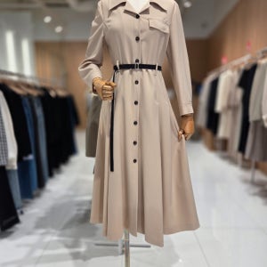 [라인어디션](N854) 여성 트렌치 벨티드 A라인 원피스 NVOPPD9800