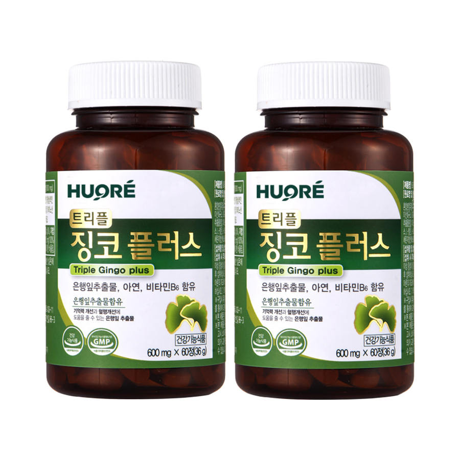 은행잎추출물 징코 플러스 x 2병 혈액순환 영양제 뇌 기억력