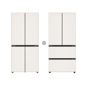 LG 디오스 오브제컬렉션 냉장고 Fit & Max + LG 디오스 오브제컬렉션 김치톡톡 Fit & Max R984GBB012