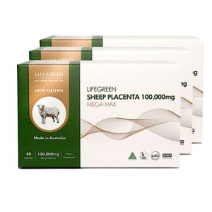 라이프그린 호주 양태반 Sheep Placenta 100000mg 메가맥스 60캡슐 3개