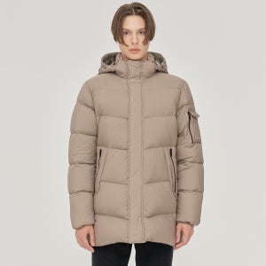 남성 퀼팅 중기장 구스다운 점퍼 L11B4JD217_BG