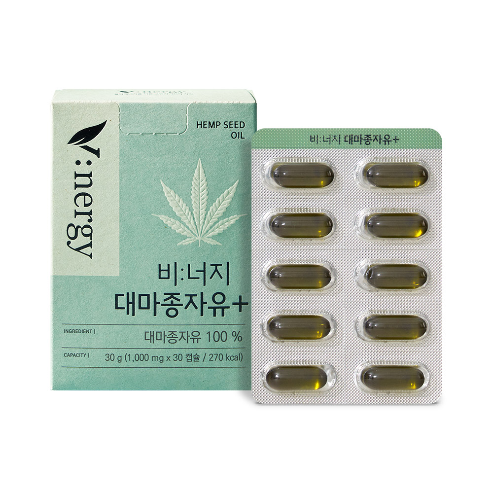 알피바이오 <b>비너지 대마종자유</b> 플러스 1000mg x 30캡슐, 1개