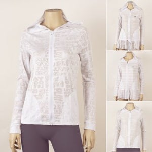 쿠기 여성 비치웨어 화이트 후드 집업 래쉬가드 4종