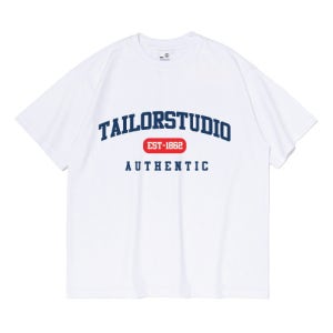 [테일러 스튜디오] EST 오버핏 반팔 티셔츠 (화이트) TS25SSF06WH