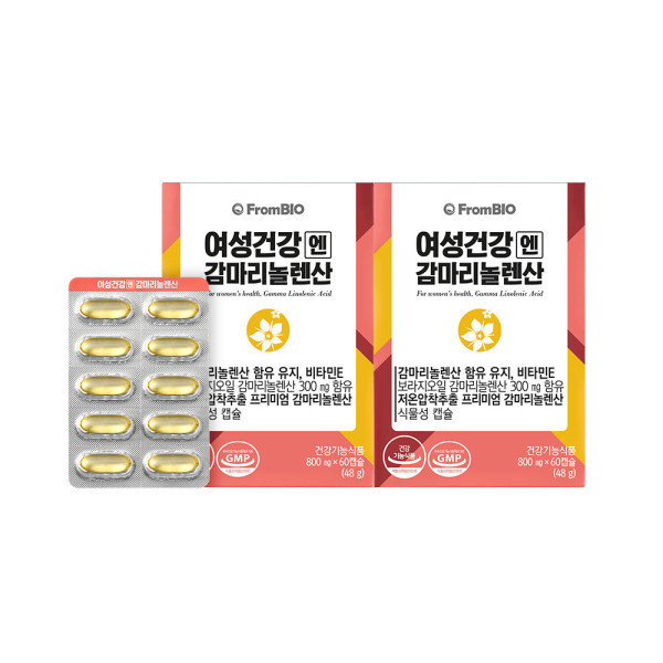 <b>프롬바이오</b> 여성건강엔 <b>감마리놀렌산</b> 60캡슐x2박스