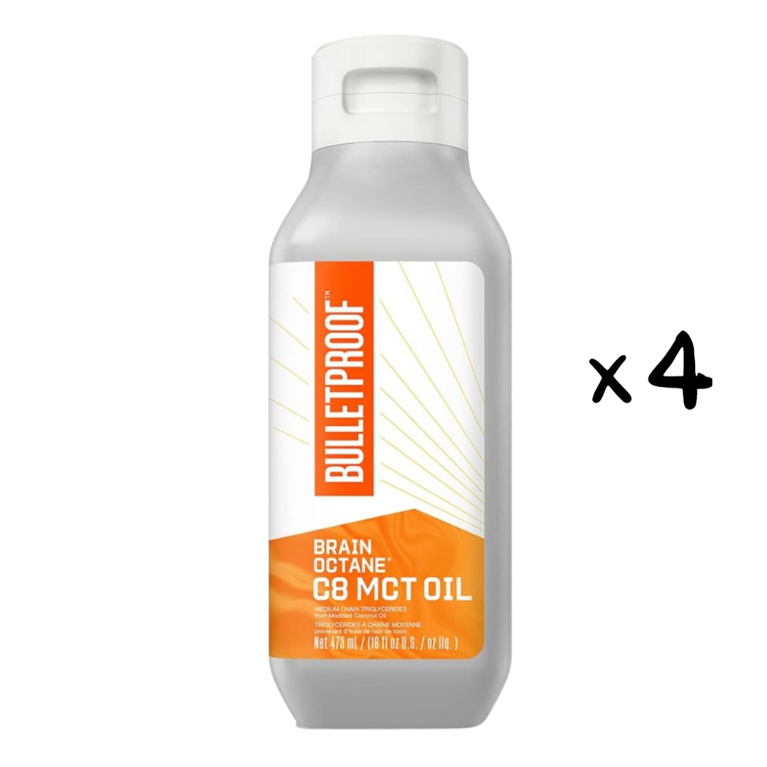 Bulletproof <b>불렛프루프</b> 코코넛 브레인 옥탄 C8 MCT 오일 473ml x4