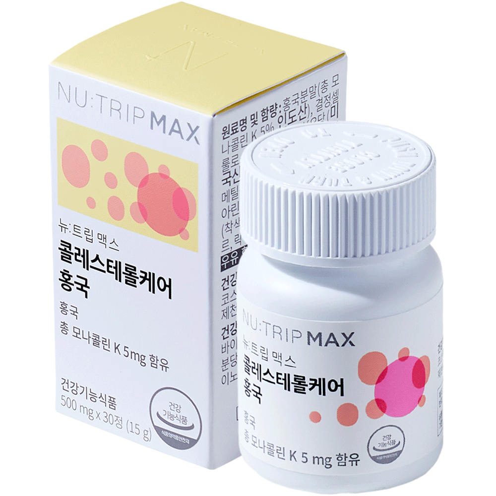 뉴트립 콜레스테롤케어 홍국 500 mg  30정  1개