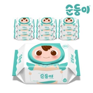 순둥이 [순둥이] 엘그린 물티슈 캡형 100매 10팩/LG-01