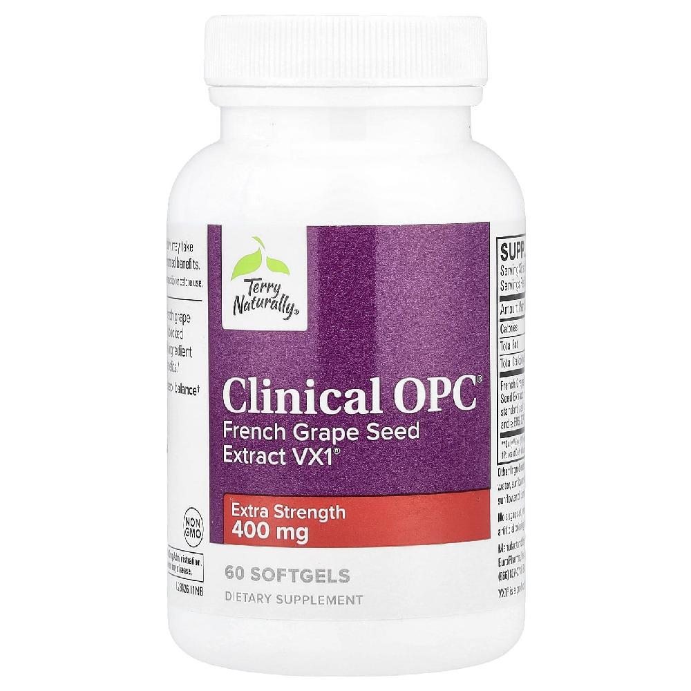 <b>테리내추럴리</b> Clinical OPC 프랑스 포도씨 추출물 400mg 소프트젤 60정