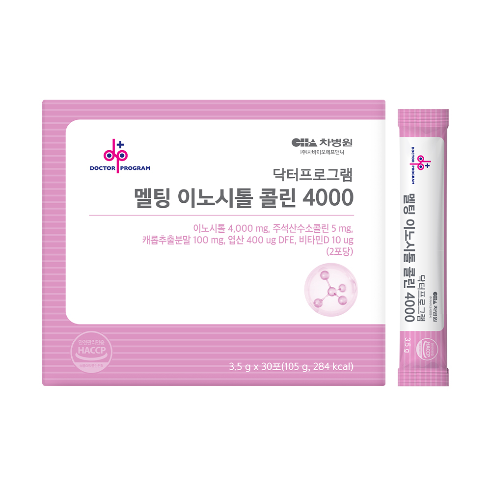 닥터프로그램 멜팅 이노시톨 <b>콜린</b> 4000 3.5g x 30포, 1개
