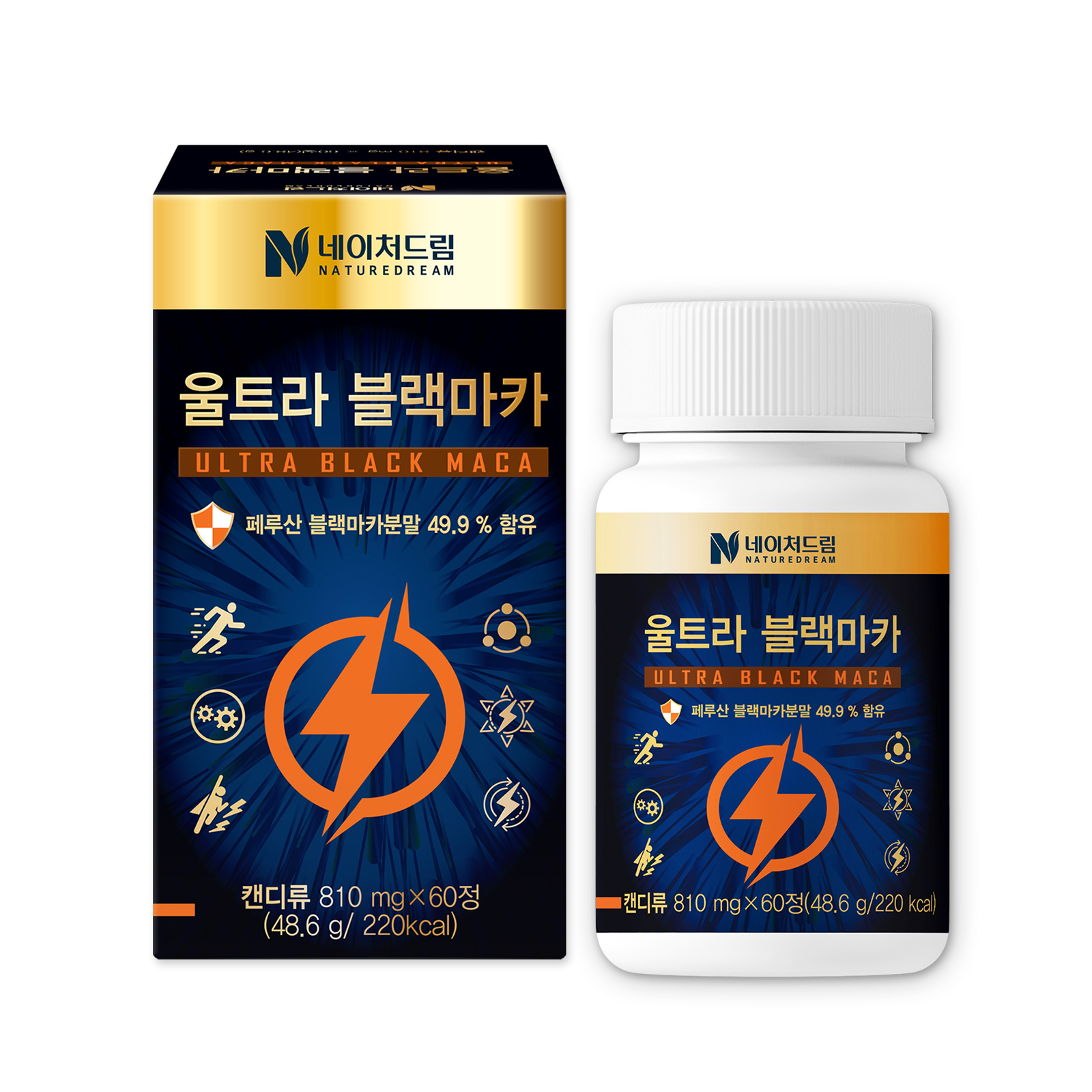 케이지앤에프 네이처드림 울트라 블랙마카 810mg x 60정, 4개