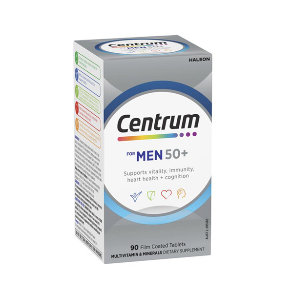 [<b>해외</b>직구] 센트룸 실버 포 맨 50세이상 <b>남성</b> 종합 <b>멀티비타민 미네랄</b> 90정