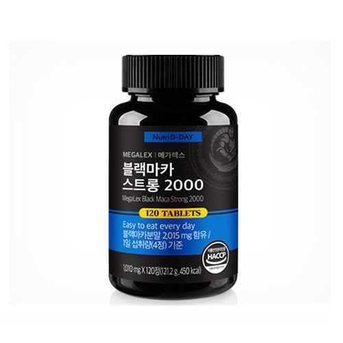 유유헬스케어 뉴트리디데이 메가렉스 블랙마카 스트롱 2000 1010mg x 120정, 1개