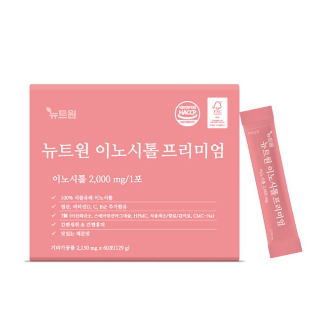 유유헬스케어 뉴트원 <b>이노시톨</b> 프리미엄 2150mg x 60포, 1개