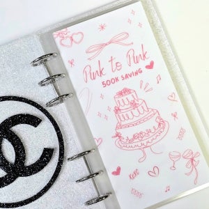 A6) 핑크드로잉 50만원 6공 저축 현금 속지, 나랑노랑