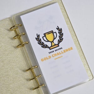 A6) 골드챌린지 50만원 저축  6공 현금 속지, 나랑노랑