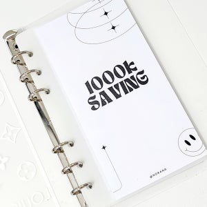 A6) 키치 100만원 6공 저축 현금 속지, 나랑노랑