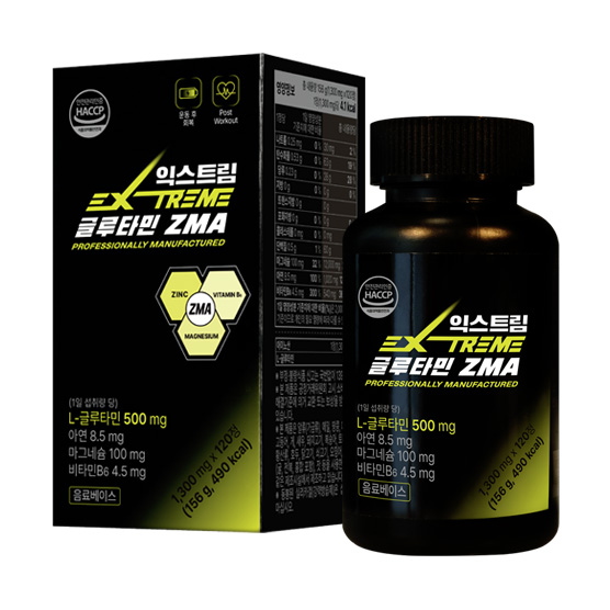 익스트림 L-글루타민 <b>ZMA</b> 1300mg  120정  1개
