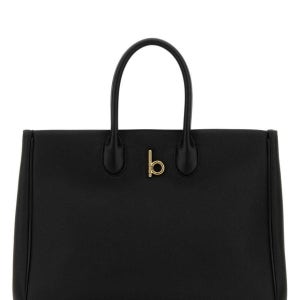 버버리 로킹 호스 미디엄 블랙 토트백 8097575 A1189 여성 쇼퍼백 탑핸들백 핸드백 Black leather medium Rocking Horse hand 142554934