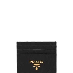 프라다 메탈로고 사피아노 레더 카드지갑 블랙 1MC025 QWA F0002 로고 콤팩트 카드홀더 1MC025QWAF0002 142586959