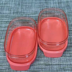 보관통 정리통 반찬통 타파웨어 오렌지 500ml 밀폐 냉장고찬통